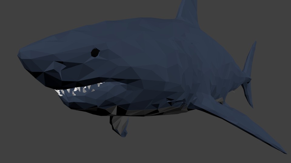 Low Poly shark preview image 1